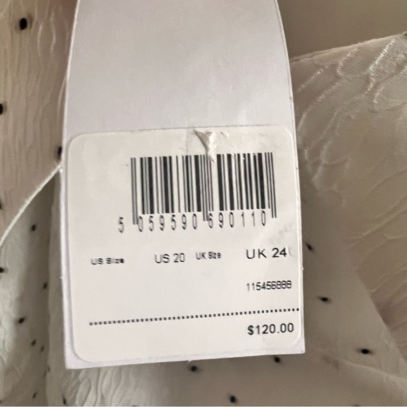 ASOS LUXE Jacquard Ruffle Bardot Mini Dress Size 20 NWT - Picture 8 of 10